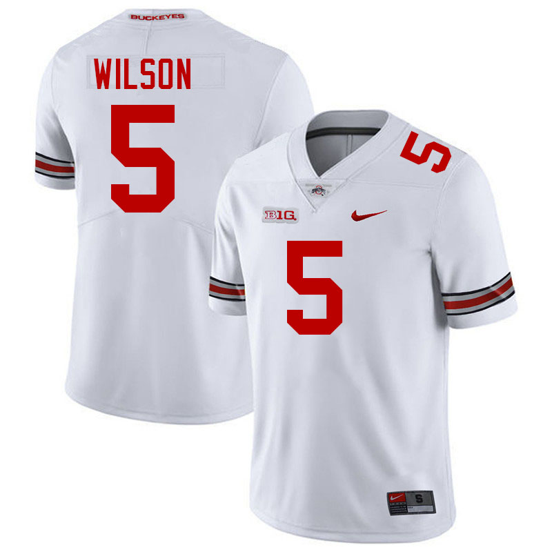 Garrett Wilson Ohio State Buckeyes Jersey College Football Uniforms-White